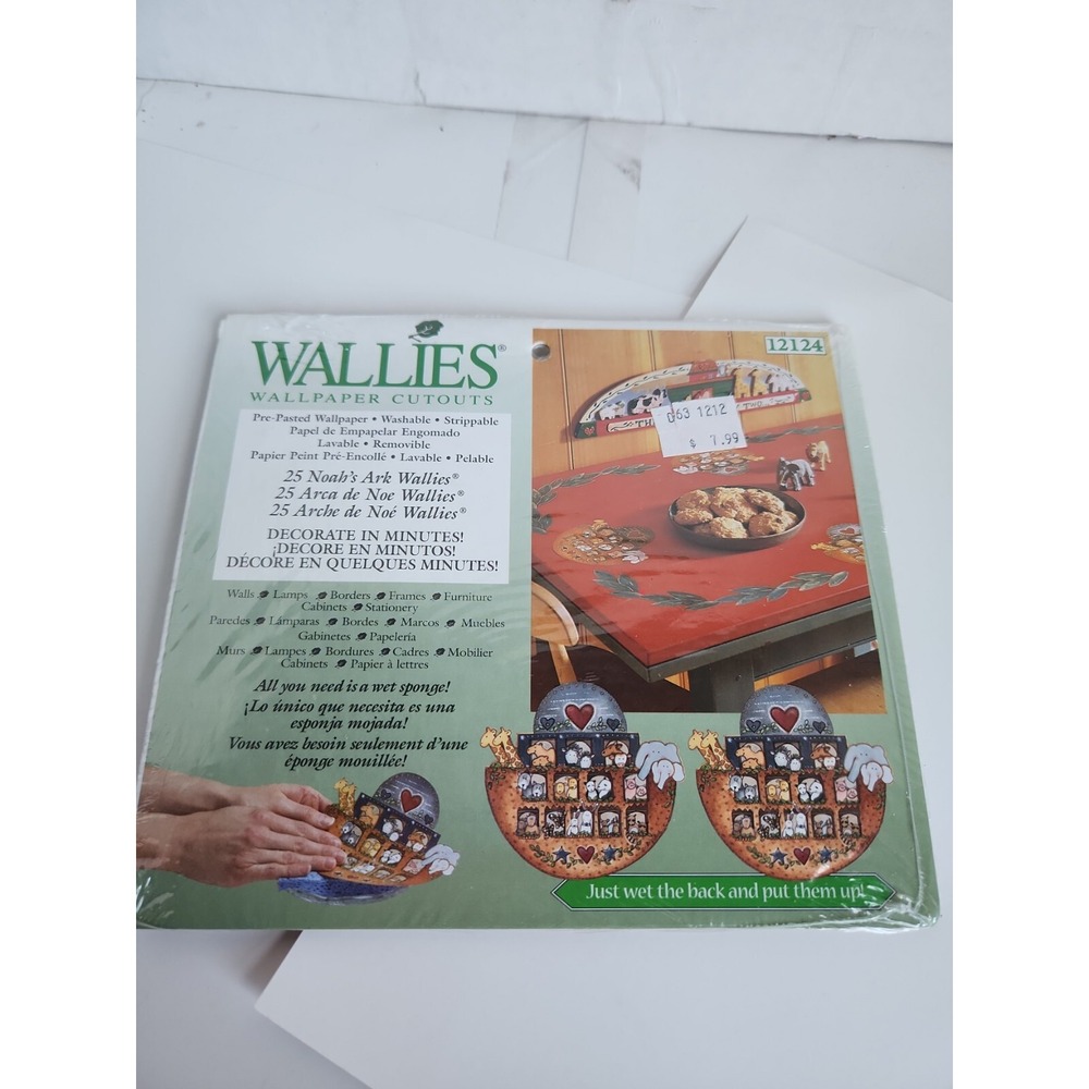 Noah's Ark Wallies Wallpaper Wet & Stick Cutouts #12124 New
